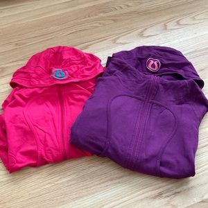 Two Lululemon Lightweight Hoodies